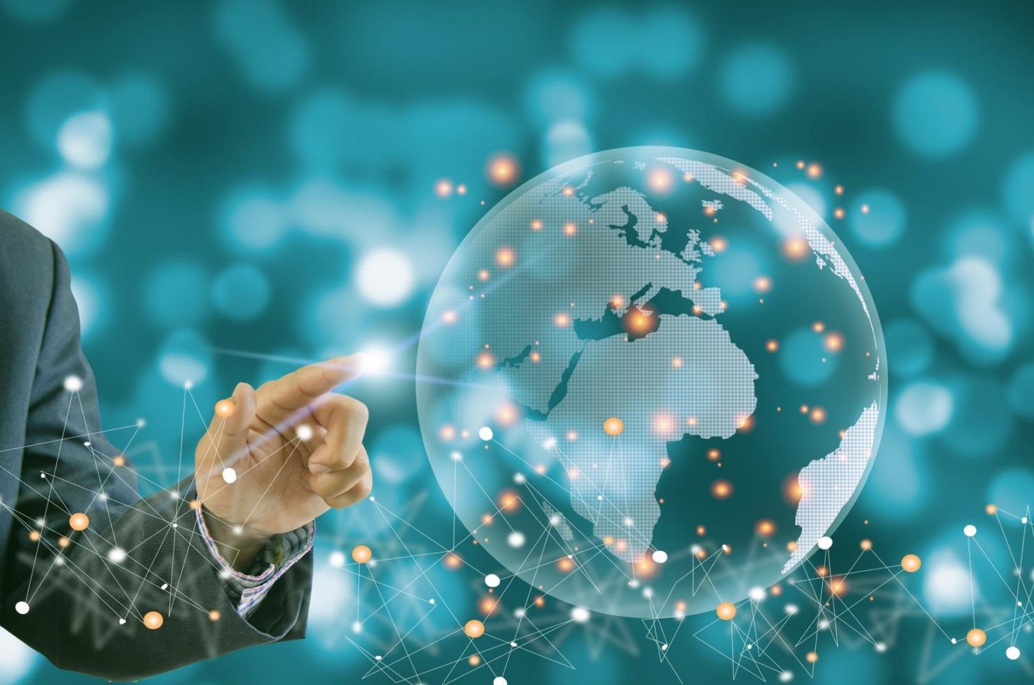 Business professional reviewing chatbot performance metrics and customer interaction data